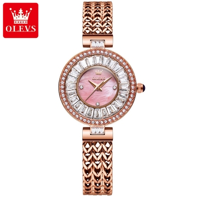 Picture of Olevs 9959F RoseGold Stainless Steel Analog Wrist Watch For Women