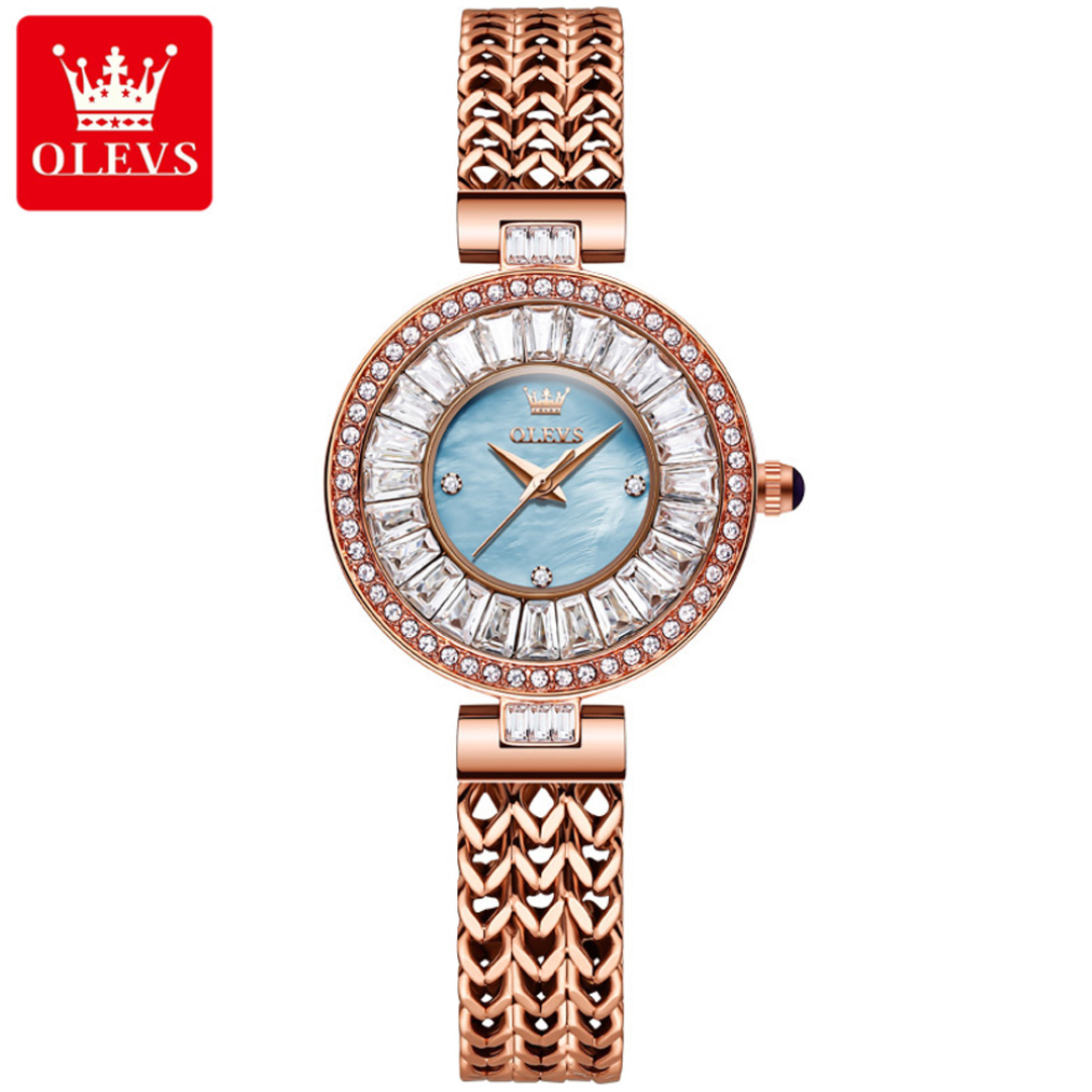 Picture of Olevs 9959F RoseGold Stainless Steel Analog Wrist Watch For Women