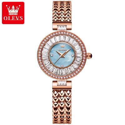 Picture of Olevs 9959F RoseGold Stainless Steel Analog Wrist Watch For Women