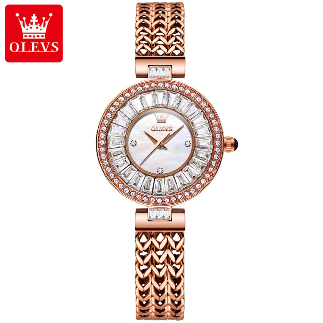 Picture of Olevs 9959F RoseGold Stainless Steel Analog Wrist Watch For Women