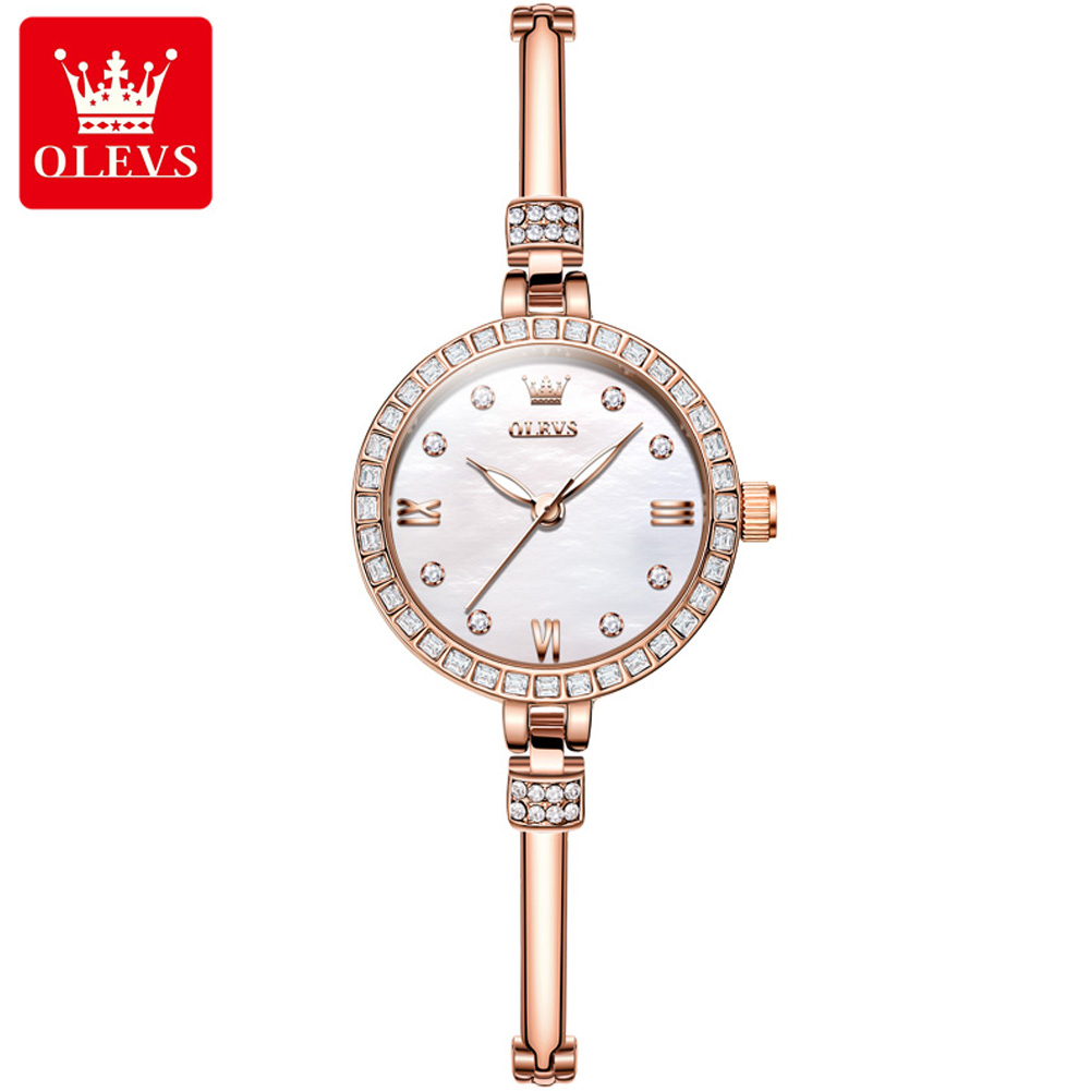 Picture of Olevs 5585F RoseGold Stainless Steel Analog Wrist Watch For Women