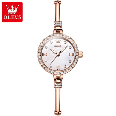 Picture of Olevs 5585F RoseGold Stainless Steel Analog Wrist Watch For Women