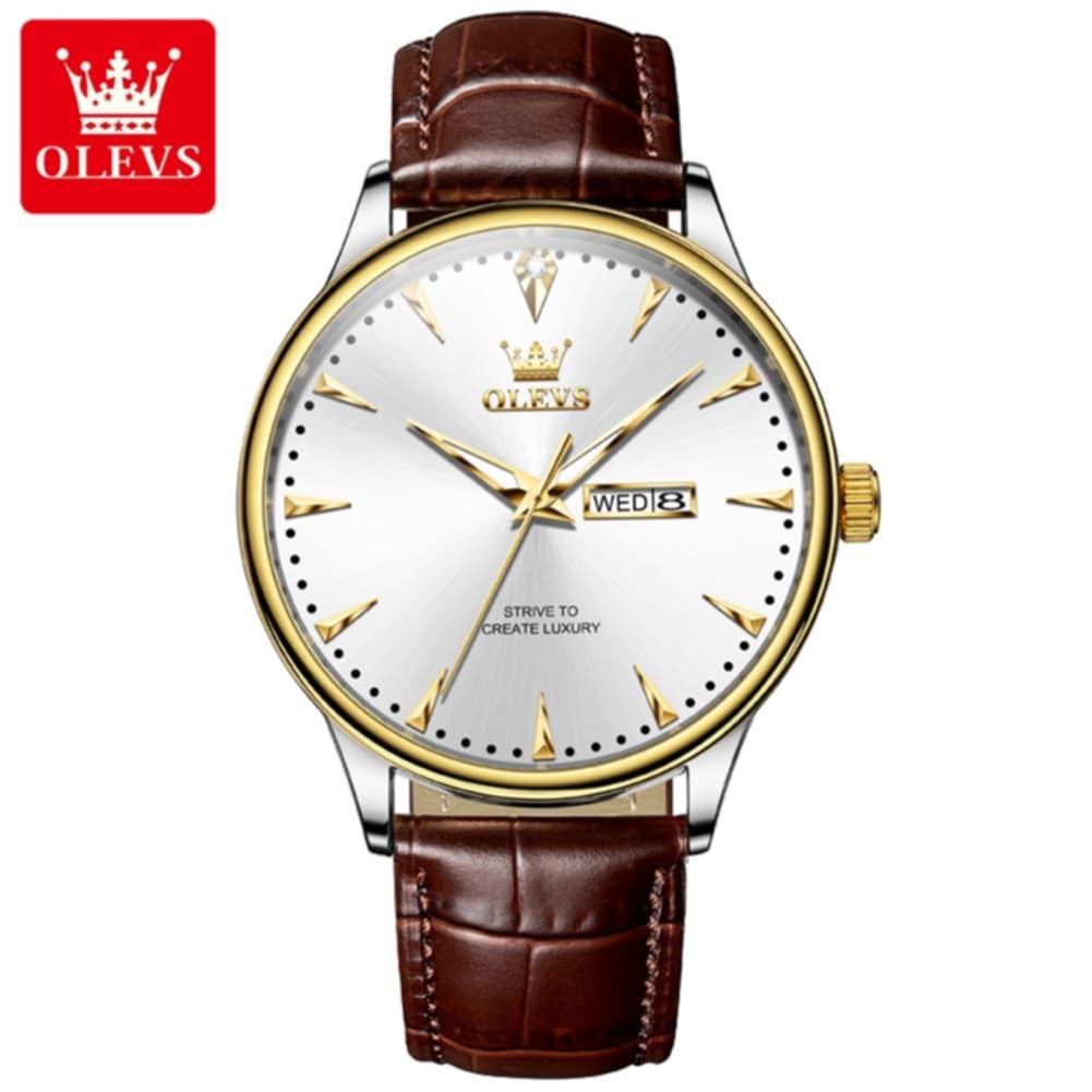 Picture of OLEVS 2933M PU Leather Analog Wrist Watch For Men