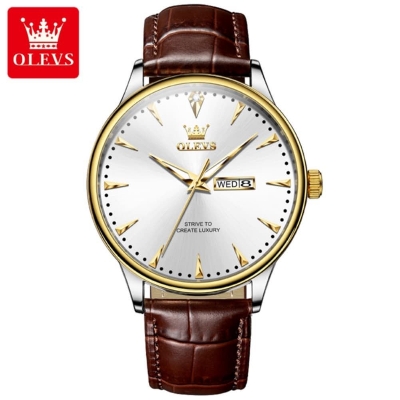 Picture of OLEVS 2933M PU Leather Analog Wrist Watch For Men