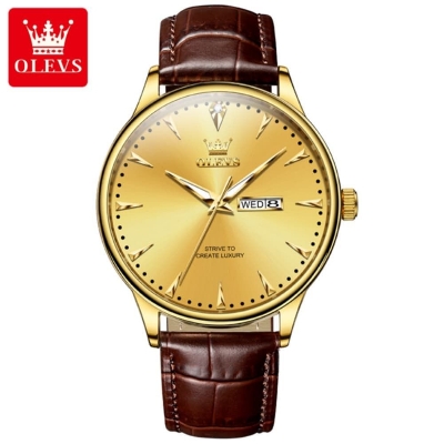 Picture of OLEVS 2933M PU Leather Analog Wrist Watch For Men