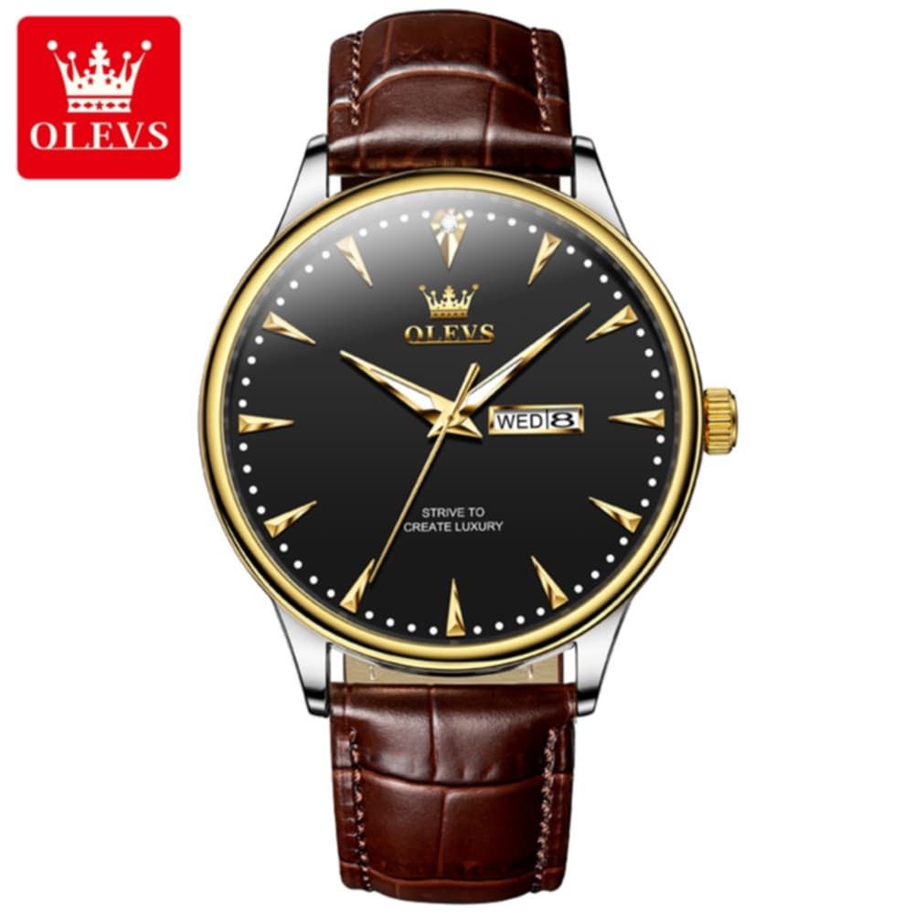 Picture of OLEVS 2933M PU Leather Analog Wrist Watch For Men