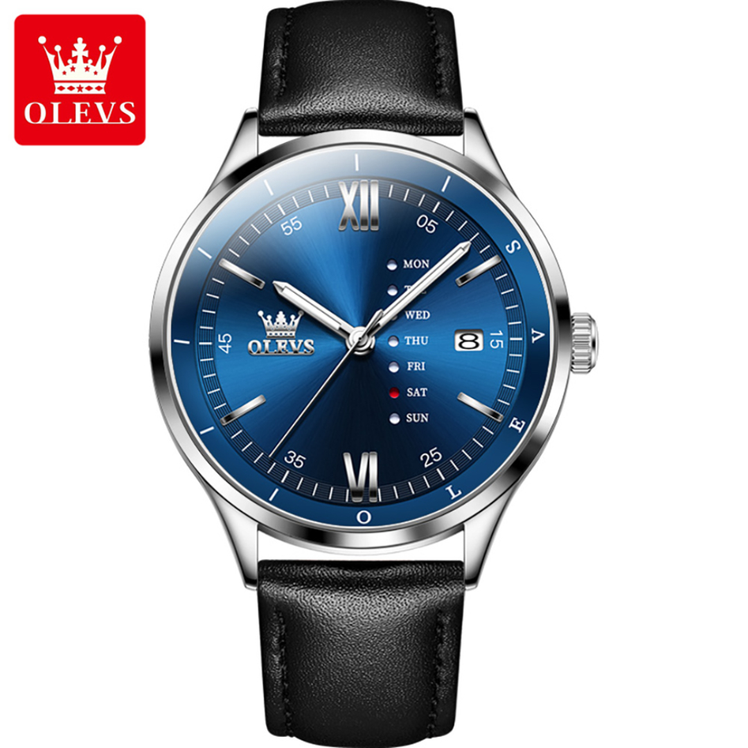 Picture of OLEVS 2931L PU Leather Analog Wrist Watch For Men