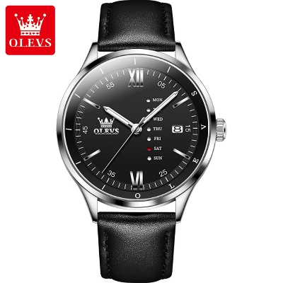 Picture of OLEVS 2931L PU Leather Analog Wrist Watch For Men
