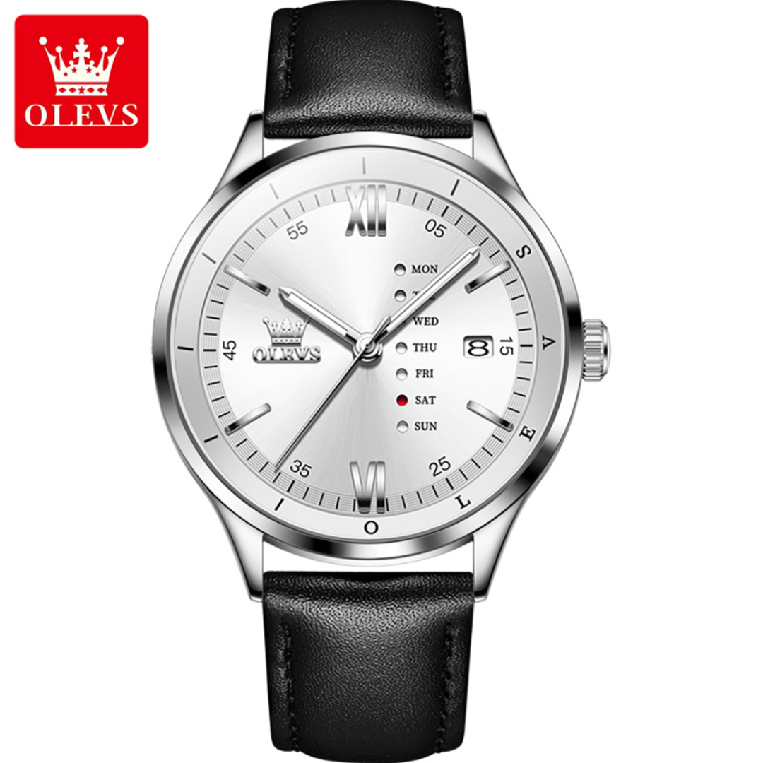 Picture of OLEVS 2931L PU Leather Analog Wrist Watch For Men