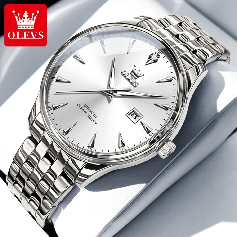 Picture of Olevs 5598M Stainless Steel Analoge Wrist Watch For Men