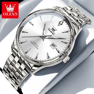 Picture of Olevs 5598M Stainless Steel Analoge Wrist Watch For Men