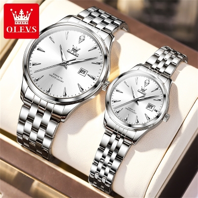 Picture of OLEVS 5598 Stainless Steel Analog Wrist Watch For Couple