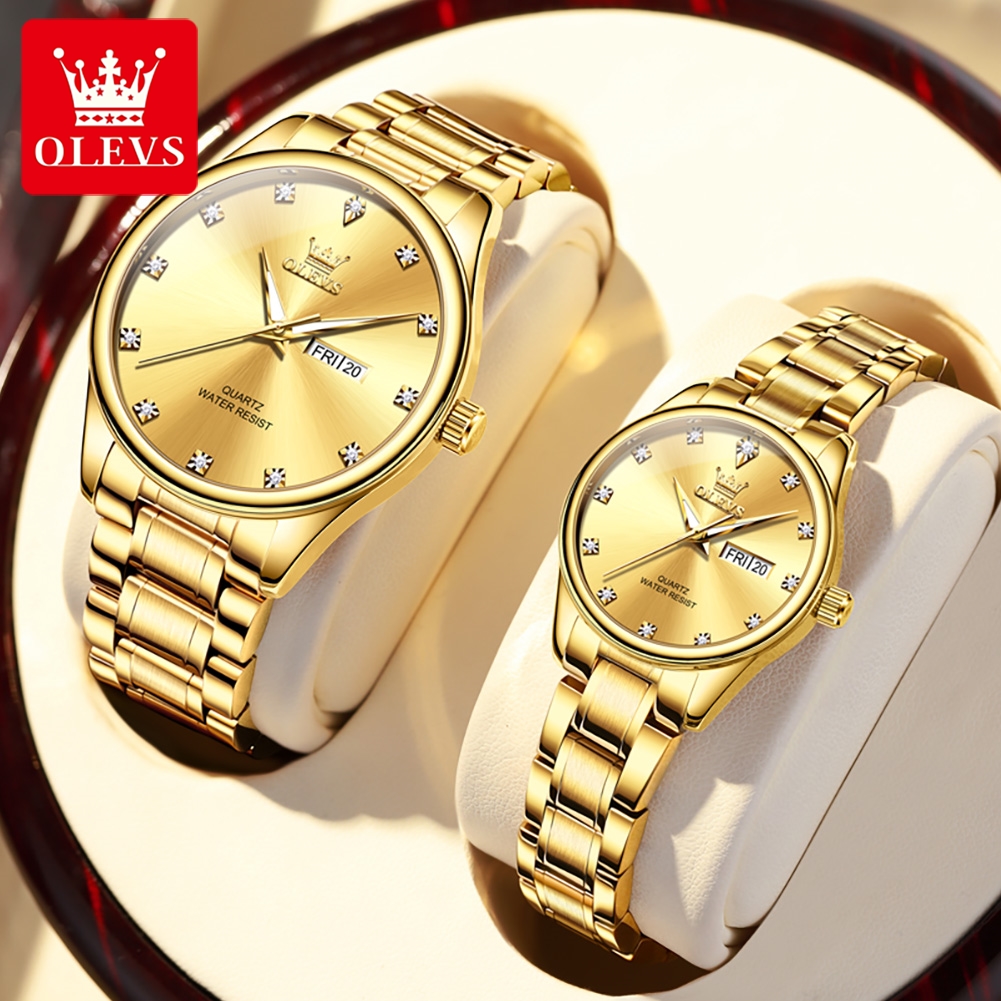 Picture of OLEVS 3612C Stainless Steel Analog Wrist Watch For Couple