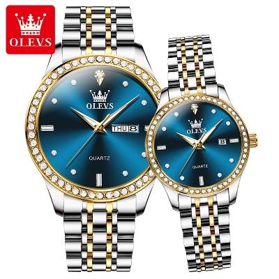Picture of OLEVS 3625SS Stainless Steel Analog Wrist Watch For Couple