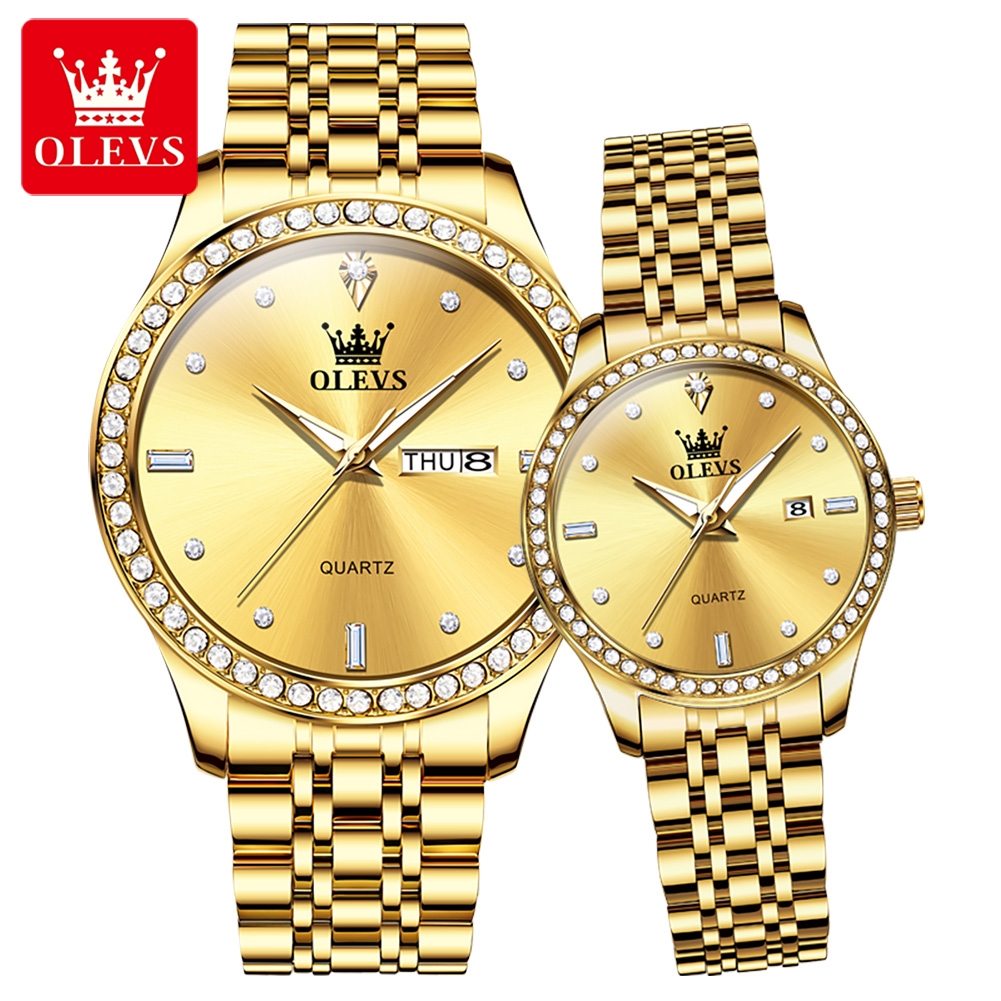 Picture of OLEVS 3625SS Stainless Steel Analog Wrist Watch For Couple