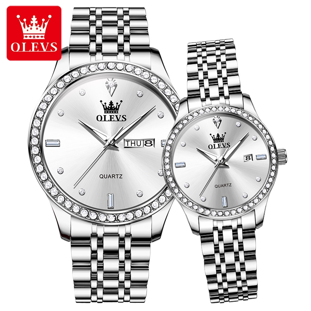Picture of OLEVS 3625SS Stainless Steel Analog Wrist Watch For Couple