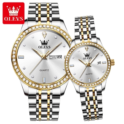 Picture of OLEVS 3625SS Stainless Steel Analog Wrist Watch For Couple