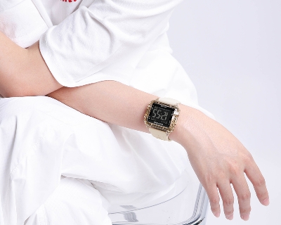 Picture of NAVIFORCE NF7101 Fashion Transparent LCD Electronic Wrist Watch With Waterproof Alarm LED Silicone Strap Teenager Watch