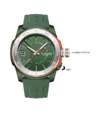 Picture of NAVIFORCE NF7112 5ATM Waterproof Men’s Watch with Japanese Quartz Movement and Night-Luminous Silicone Strap