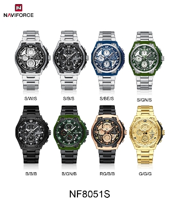 Picture of NAVIFORCE NF8051 Men’s Stainless Steel Strap Luminous Waterproof Honeycomb Design Fashion Watch