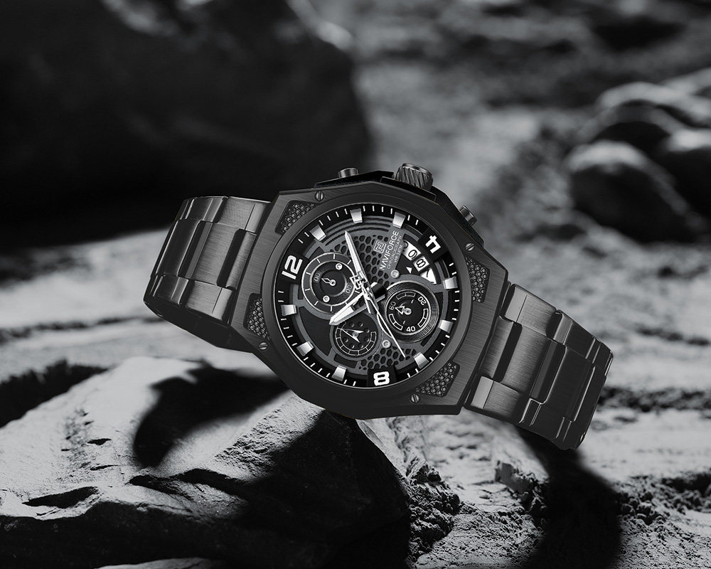 Picture of NAVIFORCE NF8051 Men’s Stainless Steel Strap Luminous Waterproof Honeycomb Design Fashion Watch