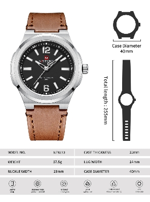 Picture of NAVIFORCE NF9233 Casual Minimalist Watch For Men Students Teenagers High School Waterproof Imported Quartz Watch