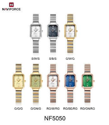 Picture of NAVIFORCE NF5050 Stylish Rectangular Women’s Watch with Japanese Quartz Movement Waterproof and Stainless Steel Strap