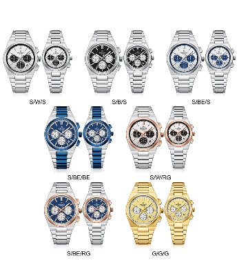 Picture of NAVIFORCE NF8048 Classic Stylish Timeless Love Chronograph Stainless Steel Strap Couples Watches