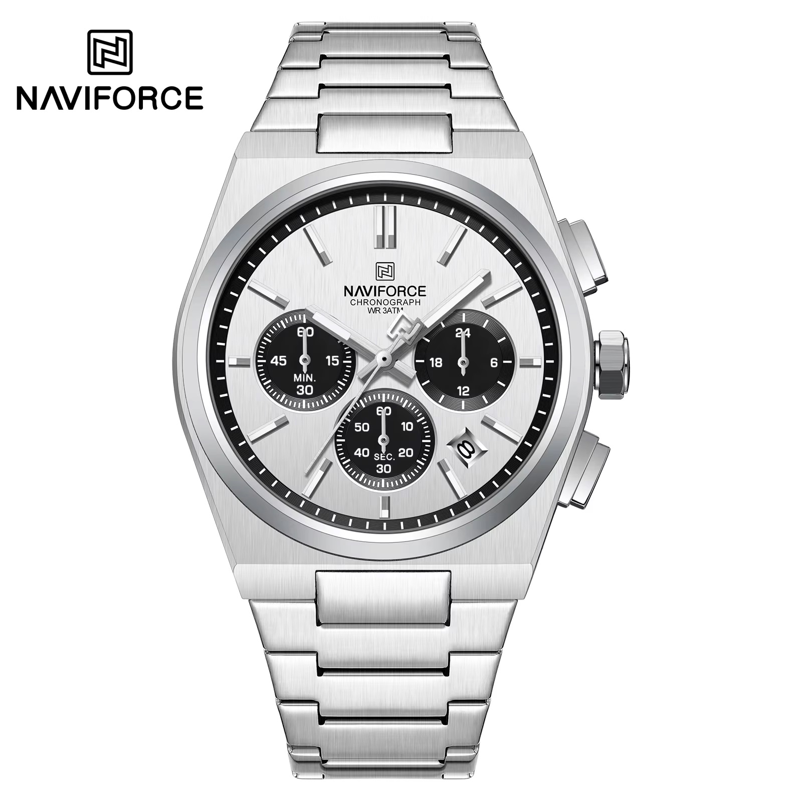 Picture of NAVIFORCE NF8048 Classic Business Timeless Chronograph Stainless Steel Strap Men Watches
