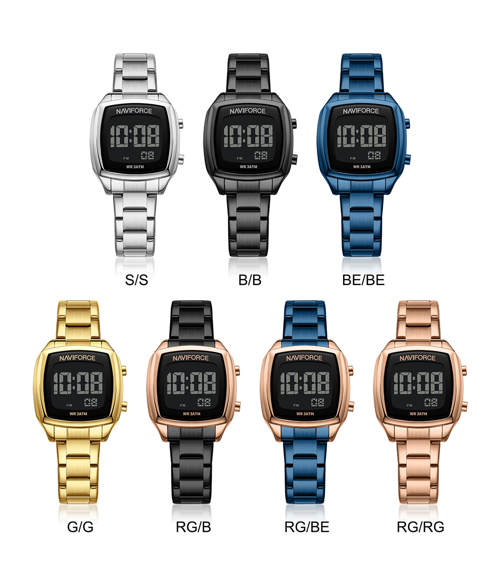 Picture of NAVIFORCE NF5047 Versatile Trendy Square Watch with LCD Movement Luminous Sports Waterproof Unisex Watches