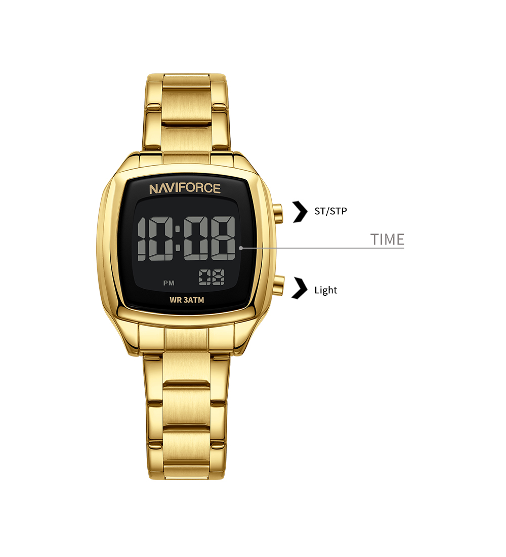 Picture of NAVIFORCE NF5047 Versatile Trendy Square Watch with LCD Movement Luminous Sports Waterproof Unisex Watches