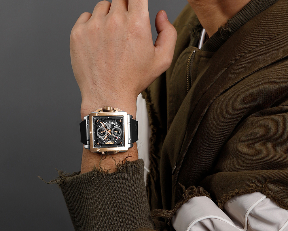 Picture of NAVIFORCE NF8064 Fashion Square Waterproof Luminous Sports Fumed Silica Quartz Chronograph Watch