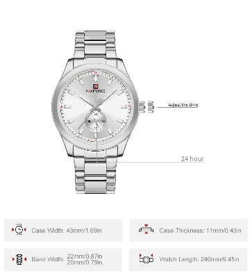 Picture of NAVIFORCE NF9231 Men’s Minimalist Business Watch with Japanese Quartz Movement Luminous Waterproof Multifunctional Dial
