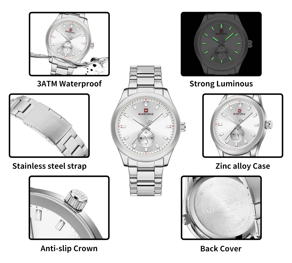 Picture of NAVIFORCE NF9231 Men’s Minimalist Business Watch with Japanese Quartz Movement Luminous Waterproof Multifunctional Dial