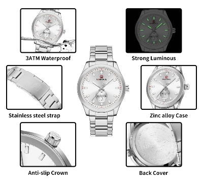 Picture of NAVIFORCE NF9231 Men’s Minimalist Business Watch with Japanese Quartz Movement Luminous Waterproof Multifunctional Dial