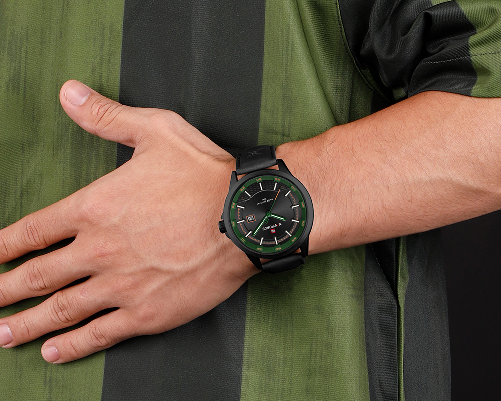 Picture of NAVIFORCE NF9248 PU Leather Japanese Movement Luminous Waterproof Sports Watch With Date For Men