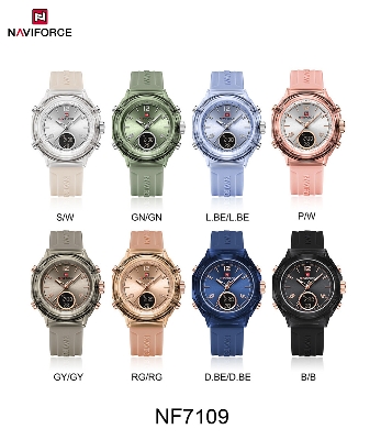 Picture of NAVIFORCE NF7109 5ATM Waterproof Fashion Transparent LCD Digital Date Silicone Strap Teenager Watch