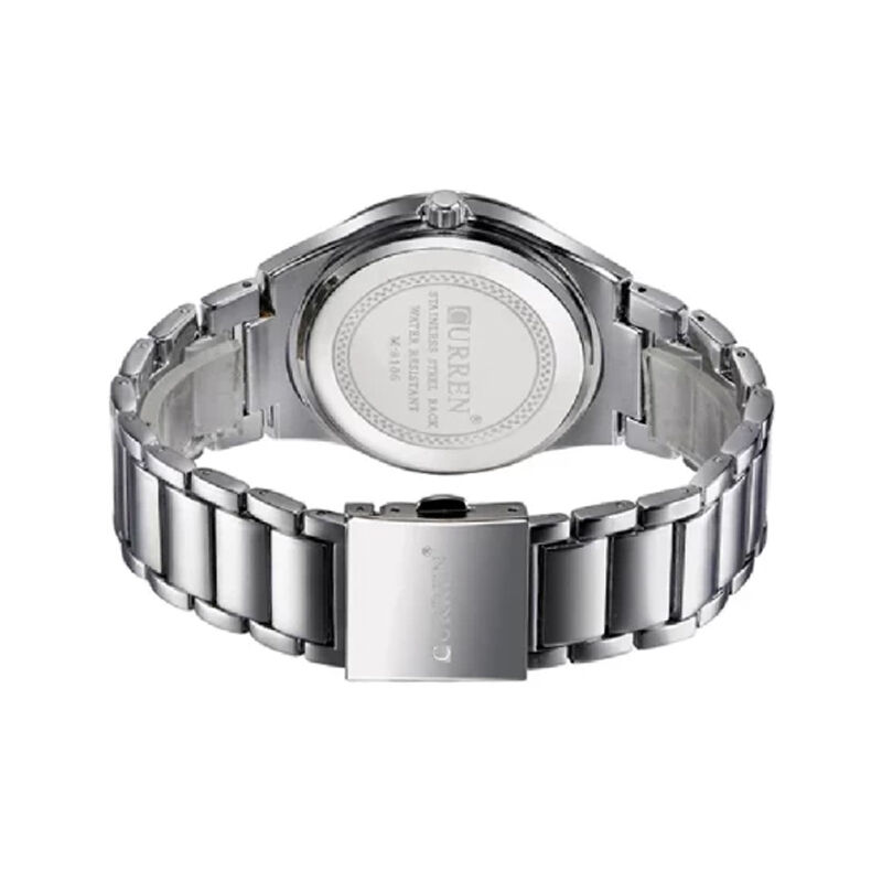 Picture of Curren C8106S Stainless Steel Analog Wrist Watch for Men-Silver White