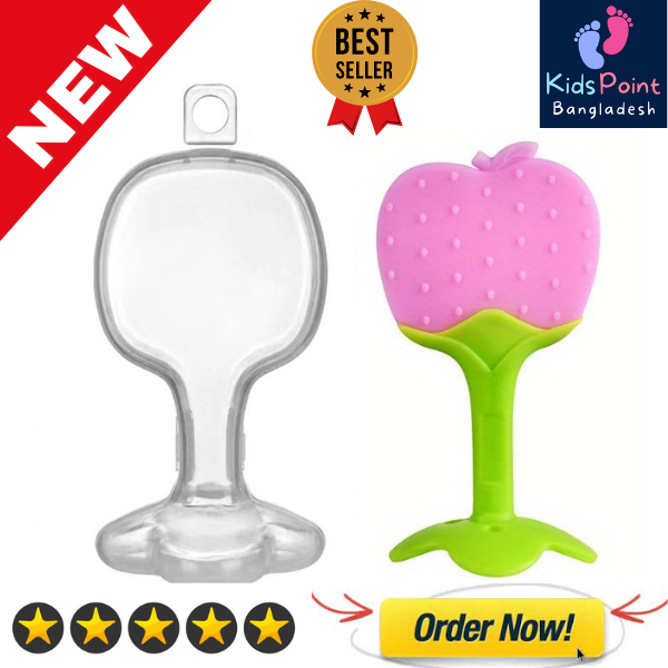 Picture of BPA Free Silicone Fruit Baby Teether Toy for 3 Months Above Infant Sore Gums Pain Relief (1 Fruits)