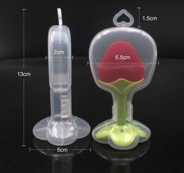 Picture of BPA Free Silicone Fruit Baby Teether Toy for 3 Months Above Infant Sore Gums Pain Relief (1 Fruits)