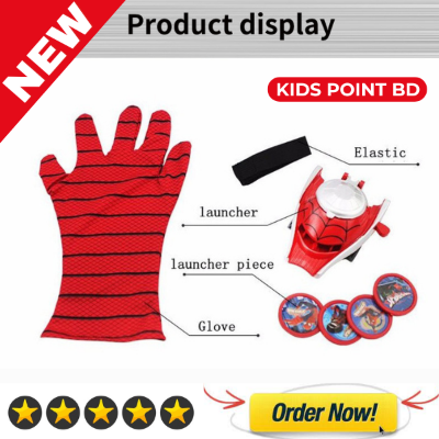 Picture of Spiderman Toy for Kids (Full Web Role Play Movie Hero Wrist Launcher Set with Spiderman Gloves) Special Birthday Gift for Kids