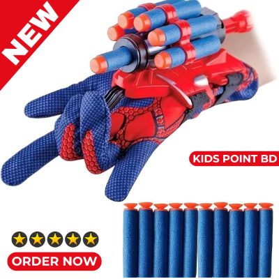 Picture of Spiderman Toys for Boy (The Avengers Spiderman Launchers Toy With Glove Action Figure - 5 Web Darts, Plastic Cosplay Launcher Glove, Hero Movie Launcher, Wrist Toy Set, Funny Decoration, Educational Fun)