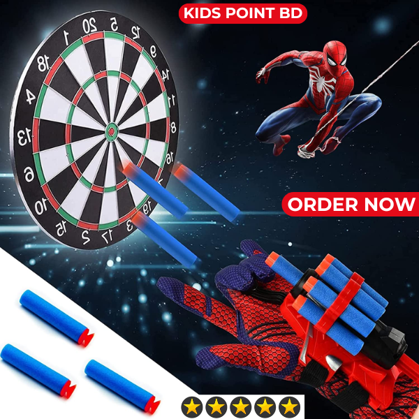Picture of Spiderman Toys for Boy (The Avengers Spiderman Launchers Toy With Glove Action Figure - 5 Web Darts, Plastic Cosplay Launcher Glove, Hero Movie Launcher, Wrist Toy Set, Funny Decoration, Educational Fun)