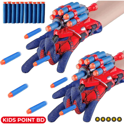 Picture of Spiderman Toys for Boy (The Avengers Spiderman Launchers Toy With Glove Action Figure - 5 Web Darts, Plastic Cosplay Launcher Glove, Hero Movie Launcher, Wrist Toy Set, Funny Decoration, Educational Fun)