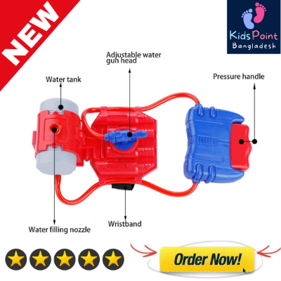 Picture of Water Gun Toy for Kids (Children Water Toy Gun, Water Soaker Blaster Squirt Toy Wrist Squirt Gunns Children's Wrist Water Playing Toy Long Range Hand-held Water Gun in Summer Season- Water gun for swimming play in water, beach interactive small toy)