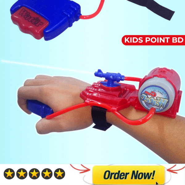 Picture of Water Gun Toy for Kids (Children Water Toy Gun, Water Soaker Blaster Squirt Toy Wrist Squirt Gunns Children's Wrist Water Playing Toy Long Range Hand-held Water Gun in Summer Season- Water gun for swimming play in water, beach interactive small toy)