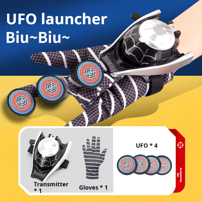 Picture of Spiderman Toy for Boys (4 Pcs Web Play Movie Hero Wrist Plastic Toys & Spiderman Launcher Gloves 1 Pcs with Wrist 1 Launcher Toys Set Special Birthday Gift for Kids)