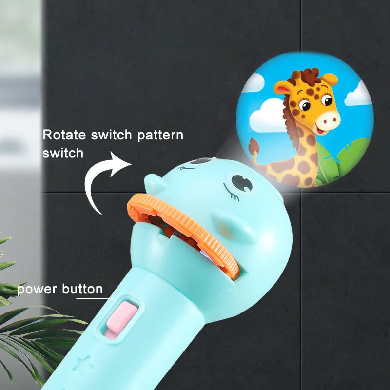 Picture of New Flashlight Projector Torch Lamp Toy Cute Cartoon Creativity Toy Torch Lamp Flashlight Projector Toy Baby Sleeping Story Book