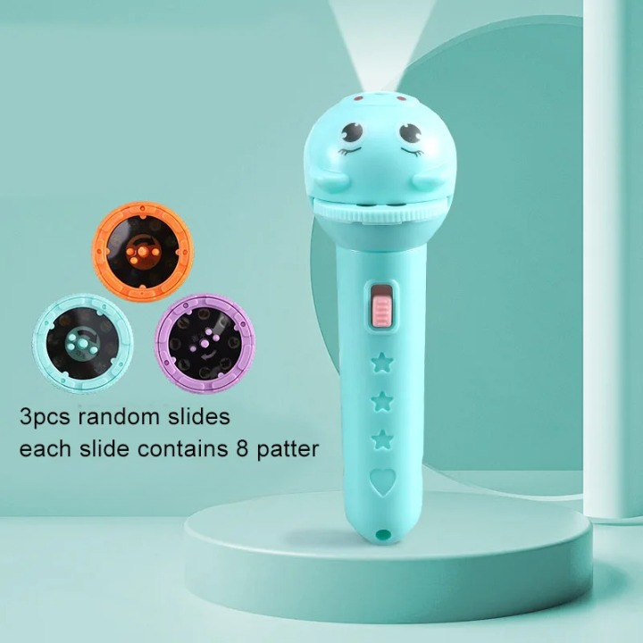 Picture of New Flashlight Projector Torch Lamp Toy Cute Cartoon Creativity Toy Torch Lamp Flashlight Projector Toy Baby Sleeping Story Book