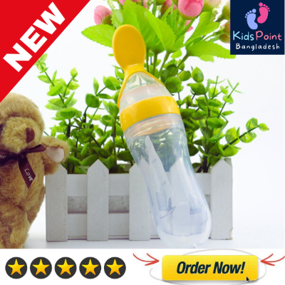 Picture of Baby Silicone Spoon Feeder Bottle 90ml -1pcs